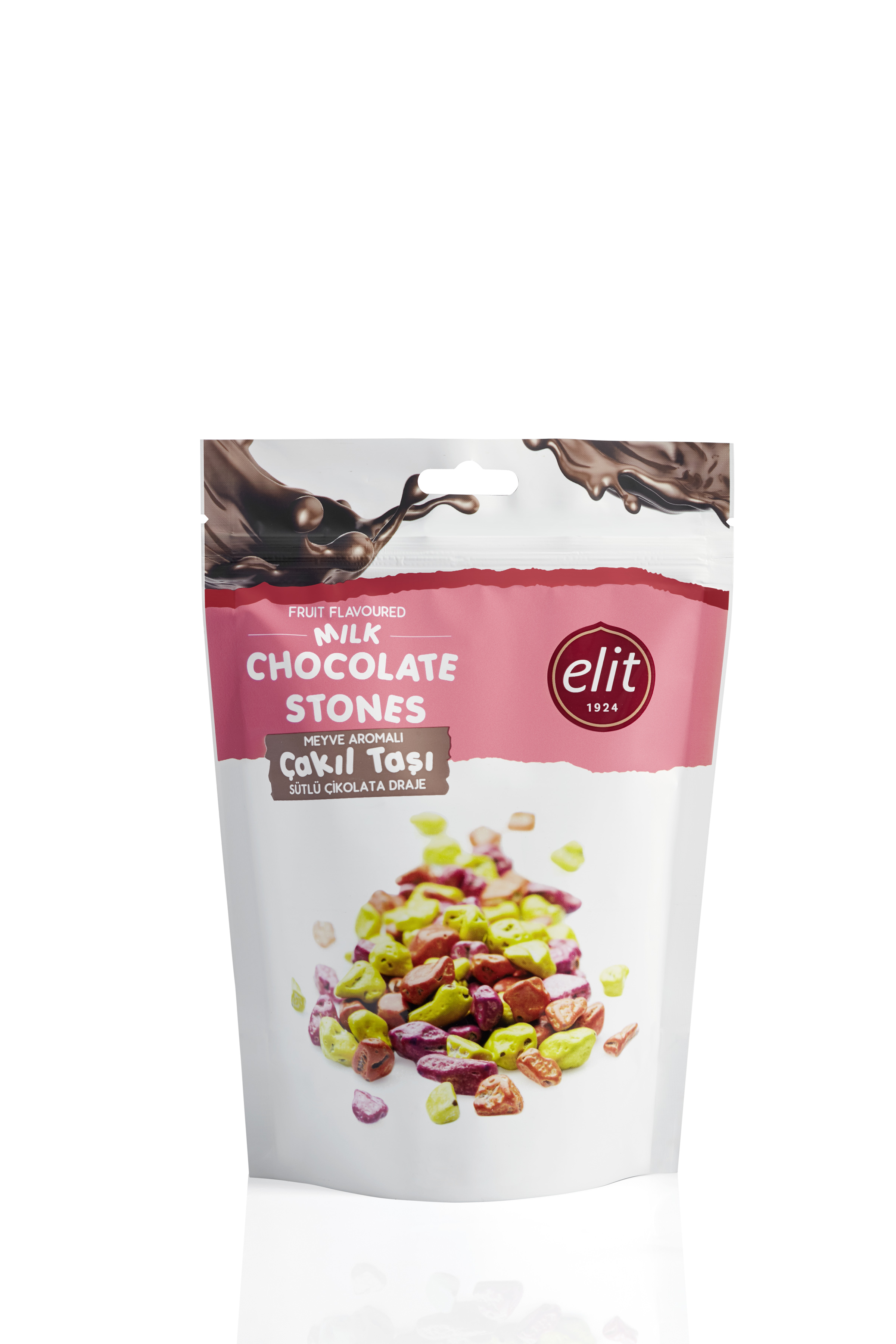 91006828 Шоколадные камушки из молочного шоколада с фруктовым ароматом  125гр "Elit 1924"