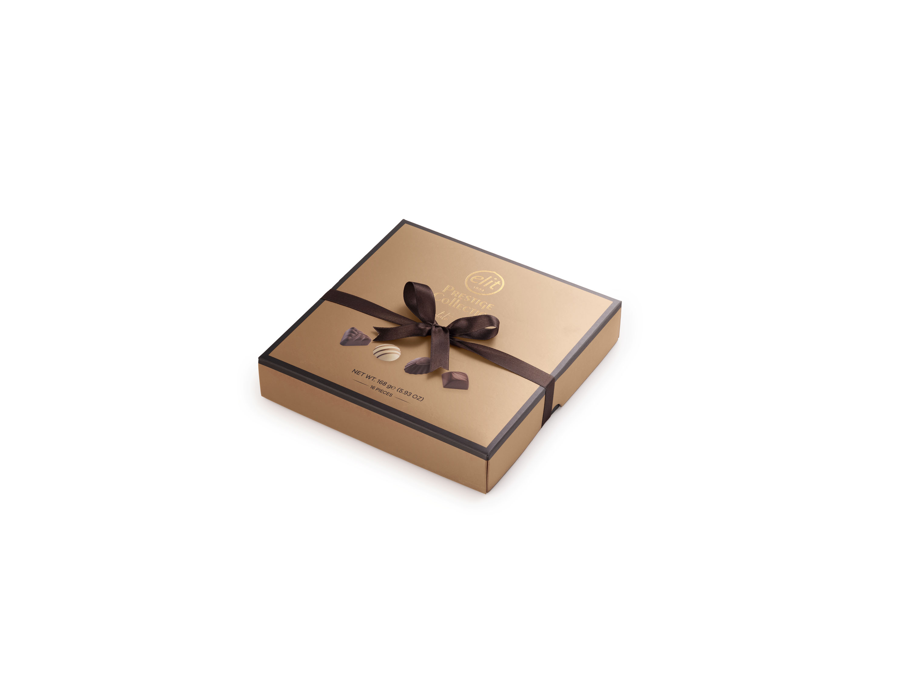 91007570 «PRESTIGE Collection» Шоколадные конфеты ассорти, золотая, 168 гр "Elit 1924"
