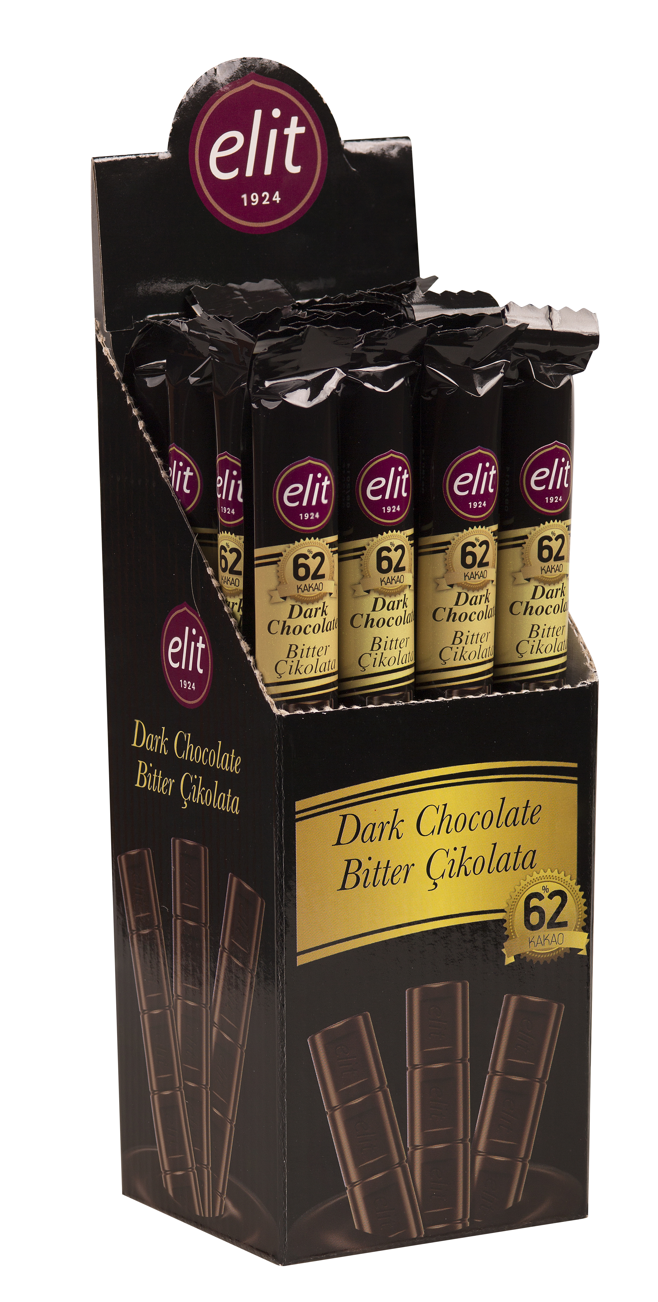 91005947 Шоколад в стиках темный 62% какао, 36 гр "Elit 1924"