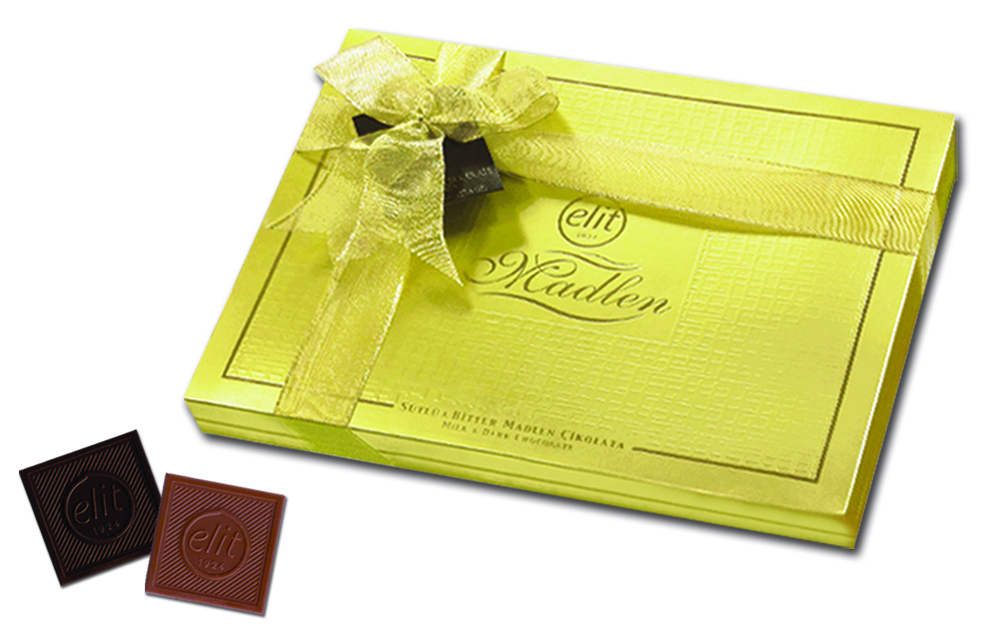 91005408 «Madlen Gold» шоколад темный и молочный, (золото), 500гр  "Elit 1924"