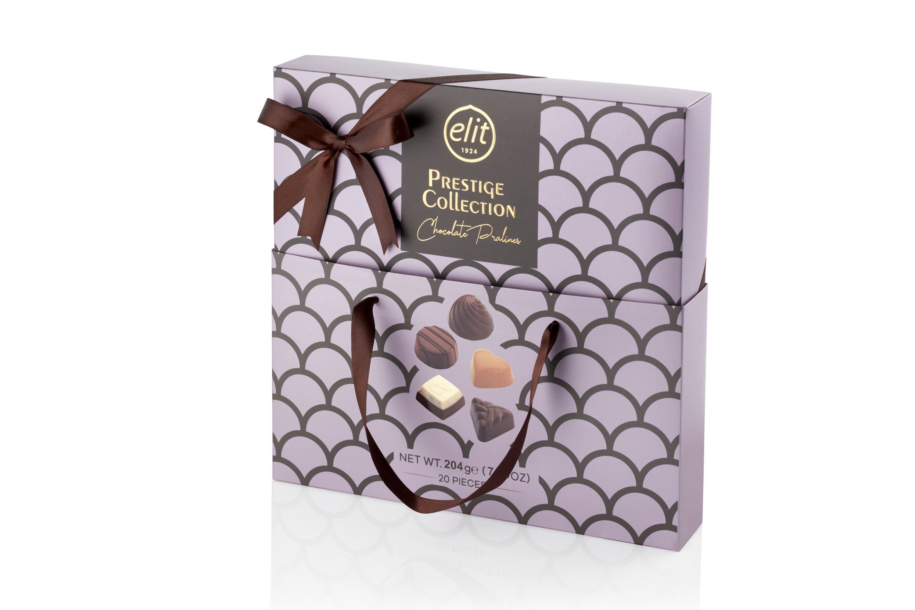 91007611 «PRESTIGE Collection» Шоколадные конфеты ассорти, сиреневая  204 гр "Elit 1924"