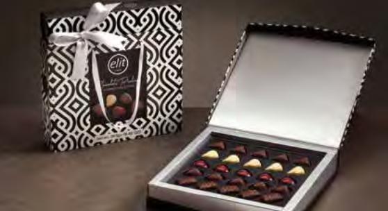 91006862 Коллекция «Gourmet». Шоколадные  конфеты ассорти , черная с сумочкой 267 гр "Elit 1924"