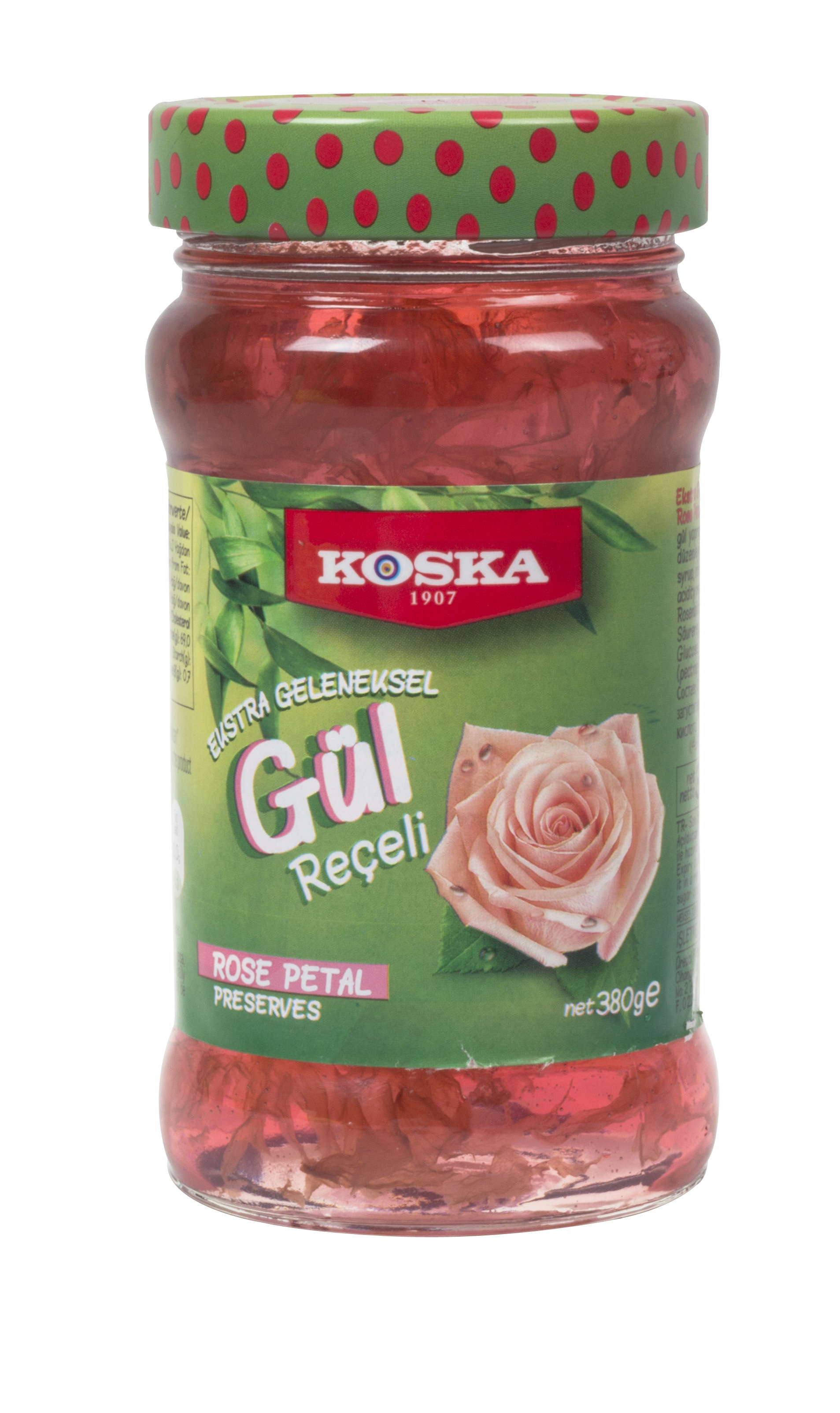 00353 Традиционное варенье из лепестков роз экстра, 380 гр,"KOSKA"